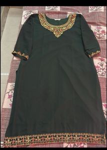 Women Green Kurta set With Duppata
