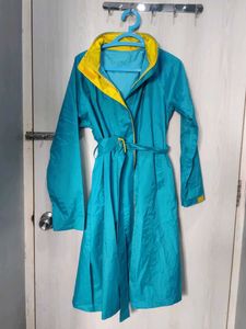 Zeel Teal &amp; Yellow Rain Coat