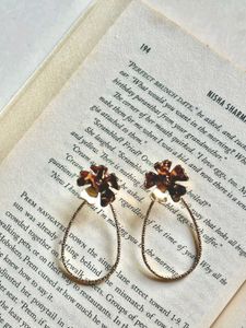 Anti Tarnish Floral Drop Earrings