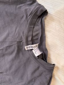 Grey Cropped T-Shirt