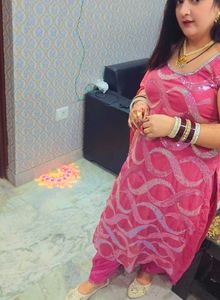 Beautiful Pink Sequin Suit with Palazzo - XL/XXL (