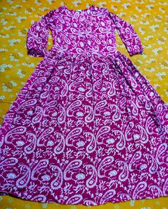 Pretty Print Long Dress for Women