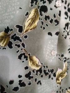 Stylish Leaf Print Button-Up Shirt