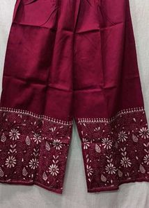 Kantha Embroidered Palazzo Pants