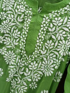 Premium Lucknowi Chickankari Handwork Kurta