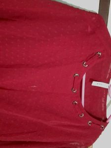 Tunic-Poncho- Pink Mix Red