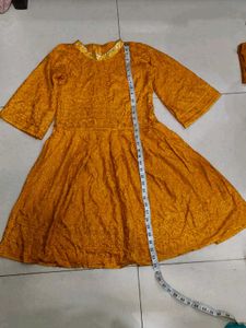 Embroidered Yellow Kurta