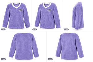 Cozy Purple V-Neck Fleece Top