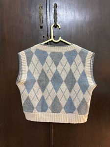 Argyle Knit Vest Sweater
