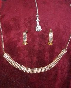 Necklace, Earrings & Maang Tikka Set