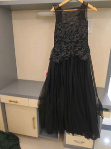 Elegant Black Embellished Gown