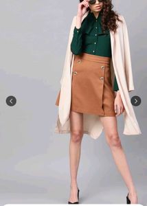 Elegant Dark Green Puff Sleeve Top XXL