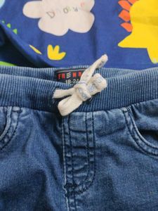 Kids' Blue Denim Octopus Jeans