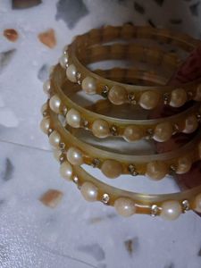 Set of 4 Beaded Bangles