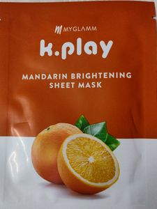 Myglamm K. Play Mandarin Brightening Sheet Mask