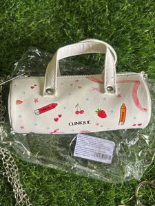 Clinique Mini Duffle Bag Pouch With Chain