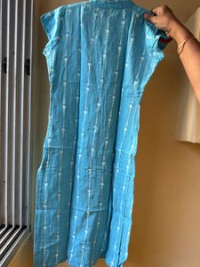 Light Blue Printed Kurta