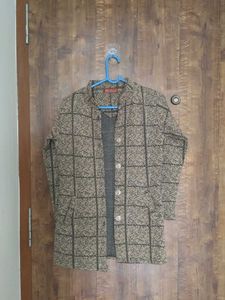 Women's Checkered Cardigan