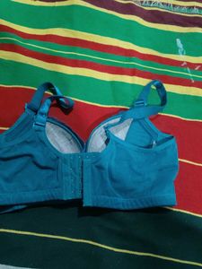 Teal Lace Detail Bra
