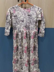 Floral Print Embroidered Kurta