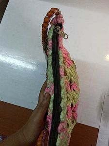 Boho Macrame Shoulder Bag with Beads