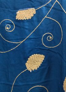 Embroidered Teal Kurti