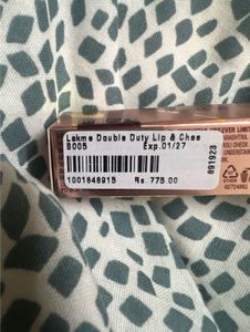 Sealed Lakme Lip &amp; Cheek Mousse-rose Touch