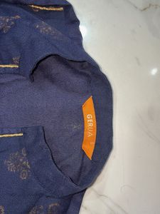 Elegant Navy Blue Printed Kurta