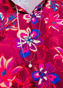 Vibrant Floral Print V-Neck Top