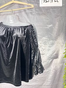 Black Velvet Off-Shoulder Top