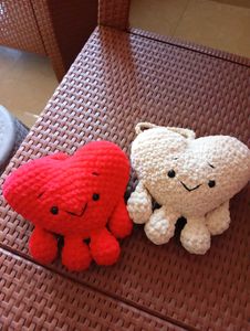 Handmade Crochet Heart Plush Toy