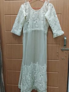White Chikenkari Kurti