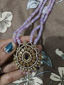 Beaded Lavender Necklace