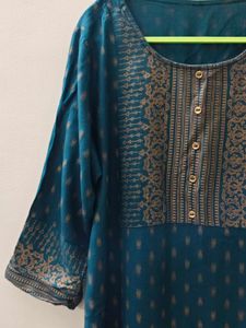 Beautiful Teal Kurta with Intricate Print