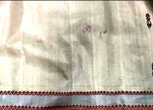 cream meroon pure silk saree