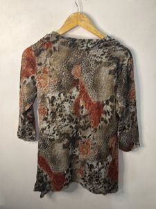 Stylish Cowl Neck Print Tunic