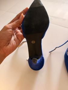 Royal Blue Suede Heels