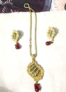 Gold Plated Necklace and Earring Set