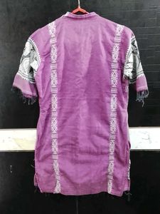 Embroidered Purple Kurta