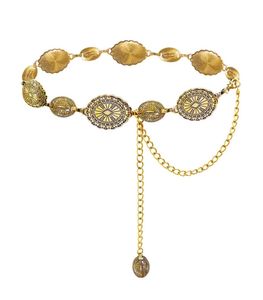 Elegant Gold Metal Waist Chain Belt