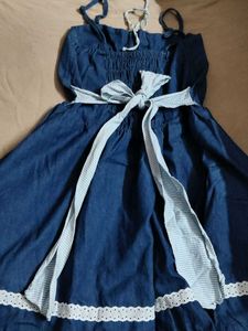 Cute Blue Denim Summer Dress