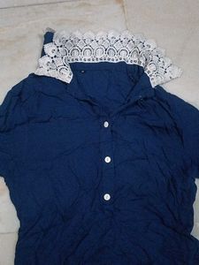 pakistani navy blue kurta set