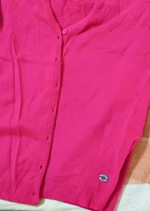 Pink Knit Cardigan