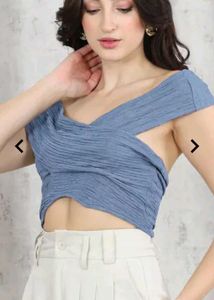 Stylish Blue Crop Top