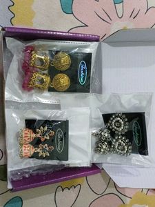 Set of 3 Pairs Fashionable Earrings
