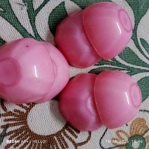 Set of 6 Pink &amp; White Bowls