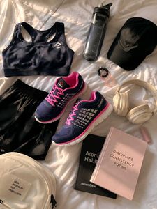 Reebok Blue &amp; Pink Athletic Shoes