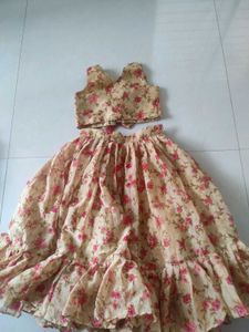 Floral Print Lehenga Choli Set