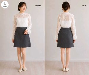 Classic Charcoal Grey A-Line Skirt