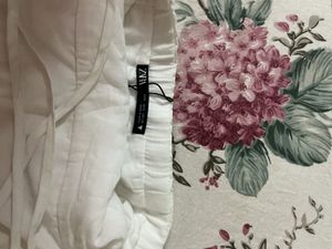 ZARA White Puff Sleeve Mini Dress